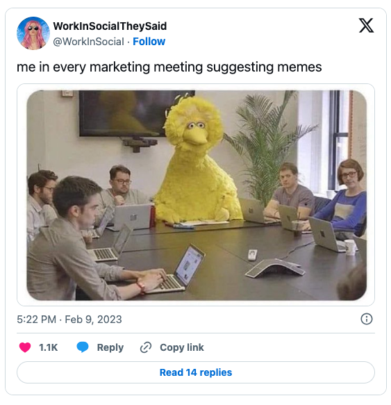Marketing meeting meme