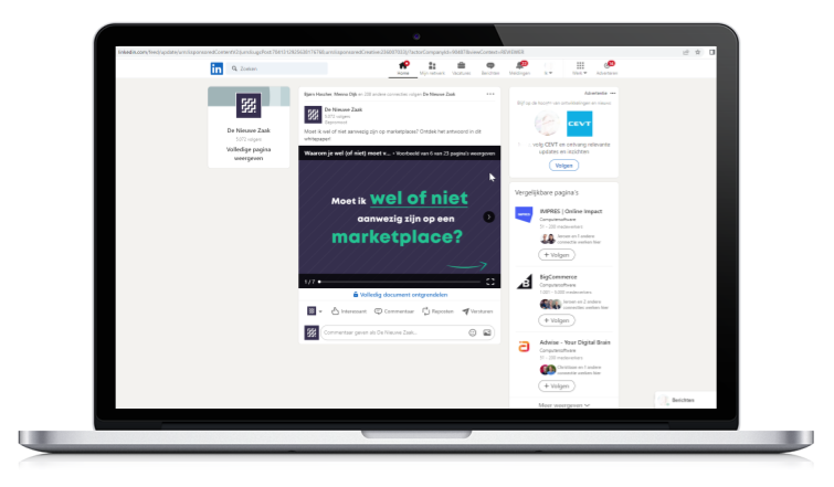 Document advertentie LinkedIn advertising blog