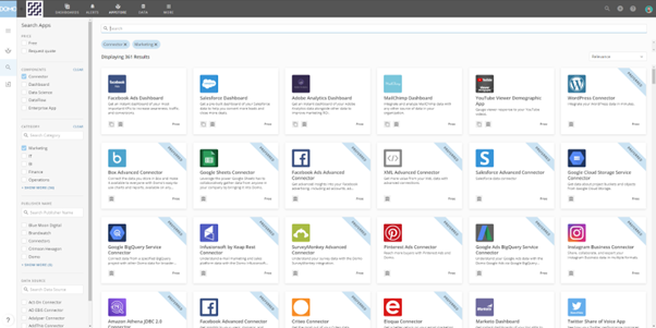 Domo - Begin met het verzamelen van de gegevens die je wilt opnemen in het dashboard