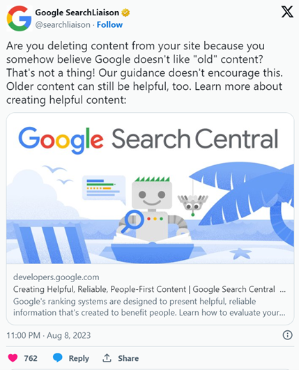 Waarom oude content on page nog steeds belangrijk is voor zoekmachine Google en je SEO waarde